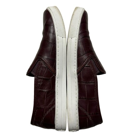 Coach Parkside Slip On Women's Cordovan Burgundy Sneakers Reptile Size 7 - Picture 4 of 7